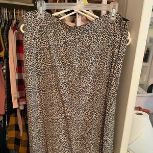 American Eagle Cheetah Midi Skirt